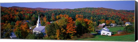 Framed Autumn, Waits River, Vermont, USA Print