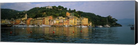 Framed Town at the waterfront, Portofino, Italy Print