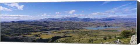 Framed Clouds over a mountain range, Torres Del Paine National Park, Patagonia, Chile Print