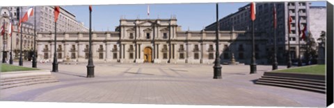 Framed Facade of a palace, Plaza De La Moneda, Santiago, Chile Print