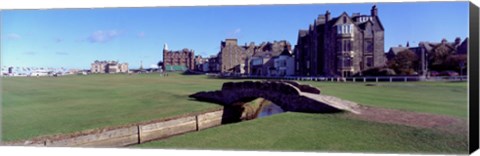 Framed Footbridge in a golf course, The Royal and Ancient Golf Club of St Andrews, St. Andrews, Fife, Scotland Print