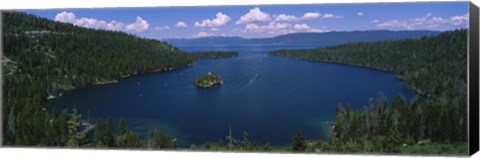 Framed High angle view of a lake, Lake Tahoe, California, USA Print