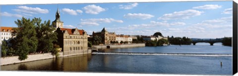 Framed Vltava River, Prague, Czech Republic Print