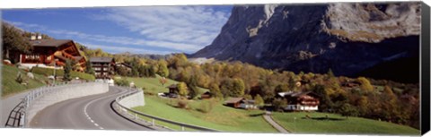 Framed Road passing through a landscape, Grindelwald, Interlaken, Switzerland Print