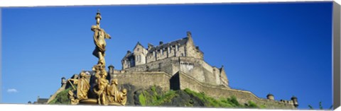 Framed Low angle view of a castle on a hill, Edinburgh Castle, Edinburgh, Scotland Print