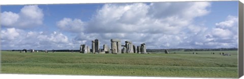 Framed England, Wiltshire, View of rock formations of Stonehenge Print