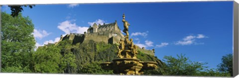 Framed Low Angle View of Edinburgh Castle, Edinburgh, Scotland Print