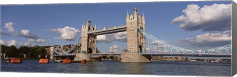 Framed Bridge Over A River, Tower Bridge, Thames River, London, England, United Kingdom Print