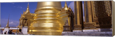 Framed Golden stupa in a temple, Grand Palace, Bangkok, Thailand Print