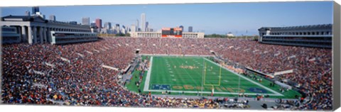 Framed Football, Soldier Field, Chicago, Illinois, USA Print