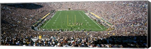 Framed Aerial view of a football stadium, Notre Dame Stadium, Notre Dame, Indiana, USA Print