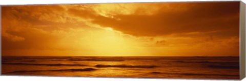 Framed Ocean at dusk, Pacific Ocean, California, USA Print