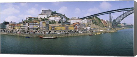 Framed Buildings at the waterfront, Oporto, Douro Litoral, Portugal Print