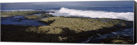 Framed Rock formations at the coast, Fernandina Island, Galapagos Islands, Ecuador Print