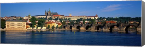 Framed Vitava River Charles Bridge Prague Czech Republic Print