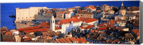 Framed Aerial View, Old Town, Dubrovnik, Croatia Print