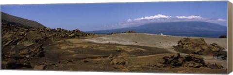 Framed Landscape with ocean in the background, Isabela Island, Galapagos Islands, Ecuador Print