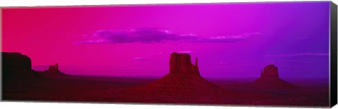 Framed Rock Formations with Pink Sky, Monument Valley, Arizona, USA Print