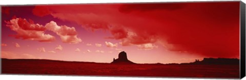 Framed Storm clouds over a landscape, Utah, USA Print