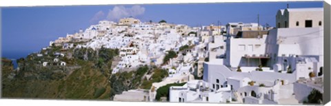 Framed Buildings, Houses, Fira, Santorini, Greece Print