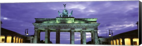 Framed Low Angle View Of The Brandenburg Gate, Berlin, Germany Print