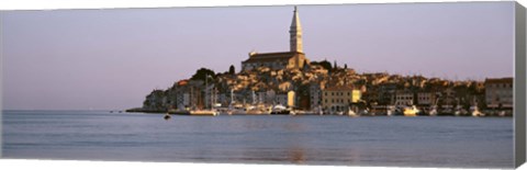 Framed Waterfront, Rovinj, Croatia Print