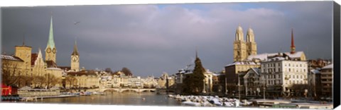 Framed Winter, Zurich, Switzerland Print