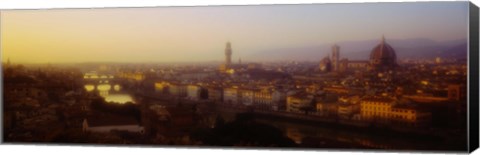 Framed High angle view of Florence, Italy Print