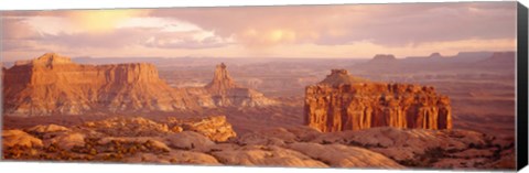 Framed Rock formations on a landscape, Canyonlands National Park, Utah, USA Print