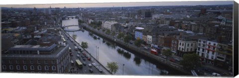 Framed High angle view of a city, Dublin, Leinster Province, Republic of Ireland Print