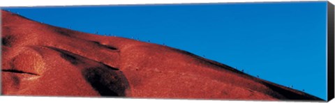 Framed Climbers Ayers Rock Uluru Park Australia Print