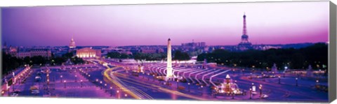 Framed Dusk Place de la Concorde Paris France Print