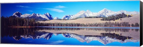 Framed Little Redfish Lake Mountains ID USA Print