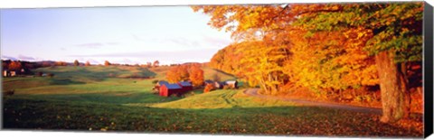 Framed Fall Farm VT USA Print