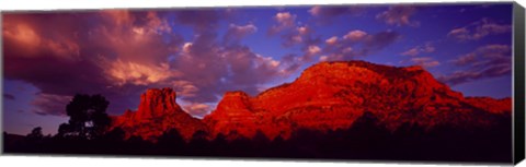 Framed Rocks at Sunset Sedona AZ USA Print