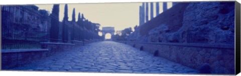 Framed Roman Forum, Rome, Lazio, Italy (black and white) Print