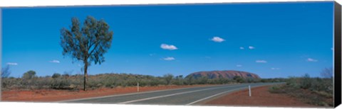 Framed Road Ayers Rock Uluru-Kata Tjuta National Park Australia Print