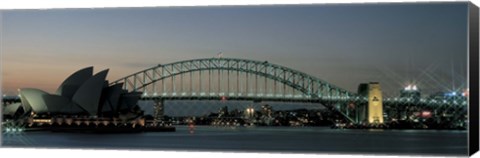 Framed Opera House &amp; Harbor Bridge Sydney Australia Print