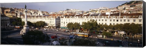 Framed High angle view of a city, Lisbon, Portugal Print