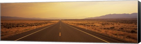 Framed Desert Highway, Nevada, USA Print