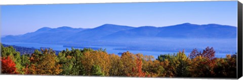 Framed Lake George, Adirondack Mountains, New York State, USA Print