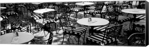 Framed Street Cafe, Frankfurt, Germany Print