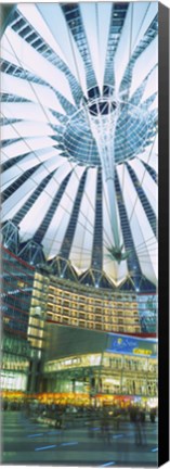 Framed Low angle view of the ceiling of a building, Sony Center, Potsdamer Platz, Berlin, Germany Print