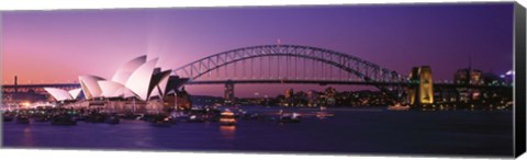 Framed Opera House Harbour Bridge Sydney Australia Print