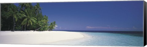 Framed White Sand Beach Maldives Print