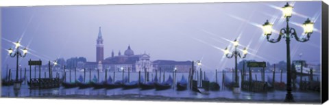 Framed Gondolas San Giorgio Maggiore Venice Italy Print