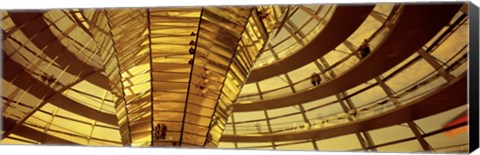 Framed Glass Dome from Interior, Reichstag,Berlin, Germany Print