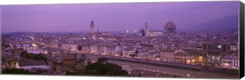 Framed Twilight, Florence, Italy Print