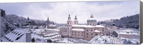 Framed Salzburg in winter, Austria Print