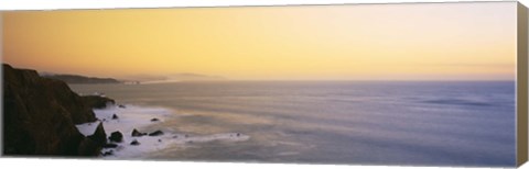 Framed High angle view of rock formations in the sea, Pacific Ocean, San Francisco, California, USA Print